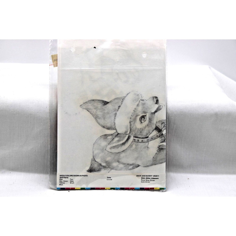 Pre-Shaded Christmas Transfers Lot Of 4 NEW DIZZLE Cactus Reindeer Bunny VTG NEW - Picture 5 of 9